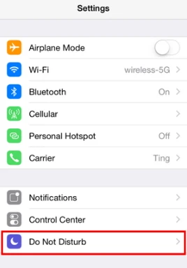 turn off do not disturb 