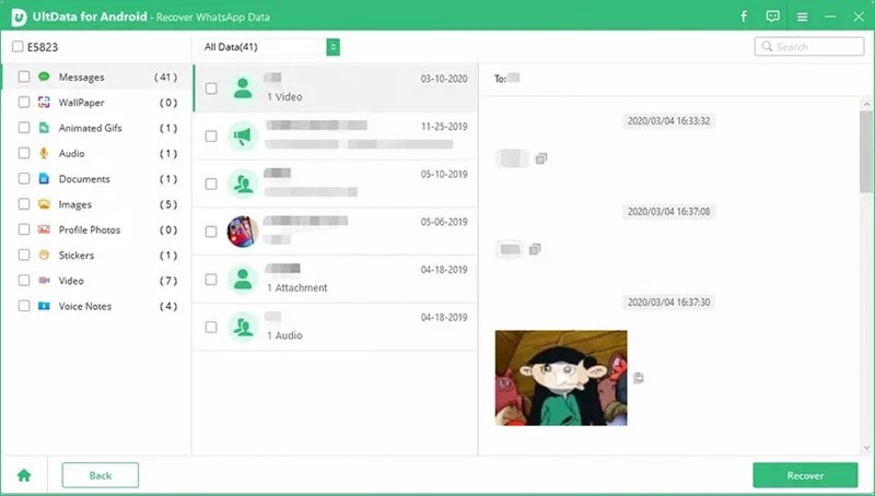 preview whatsapp data android