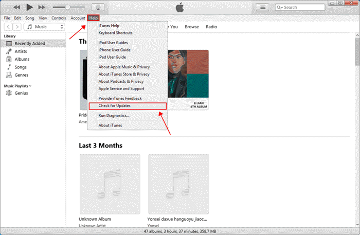 check for itunes updates windows 10