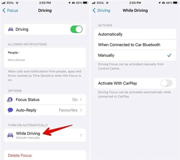 do not disturb driving iphone