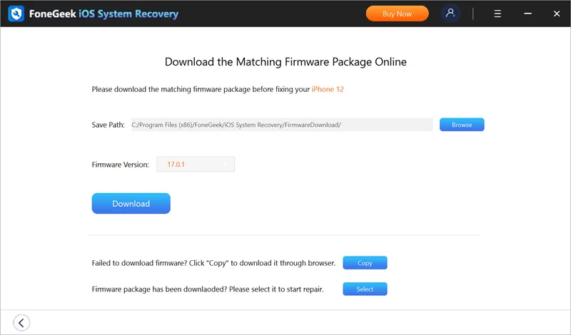 2. Firmware herunterladen