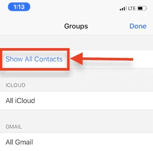 enable show all my contacts