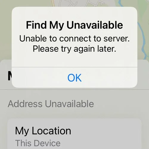 [Solved] Find My Unavailable. Unable to Connect to Server