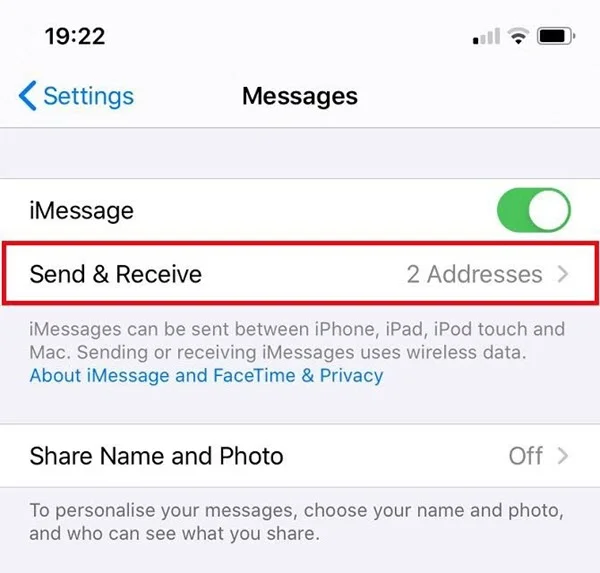 check apple id for imessage