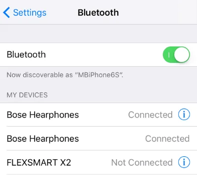 turn off iphone bluetooth