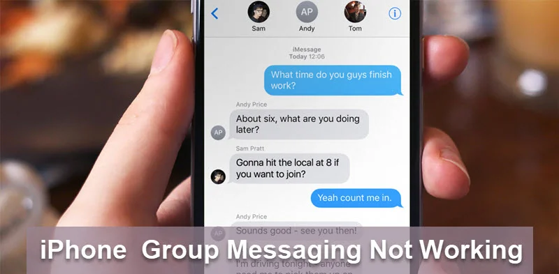 iphone group messaging not working