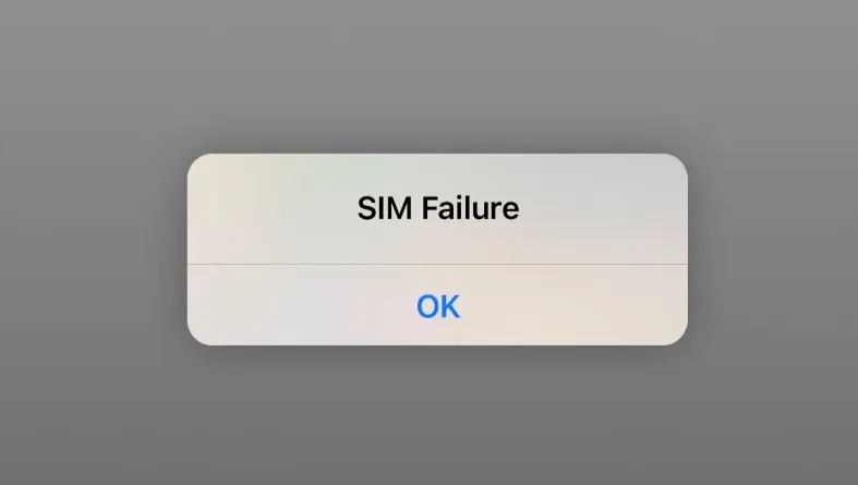 sim failure iphone