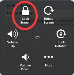 lock screen in assistive touch