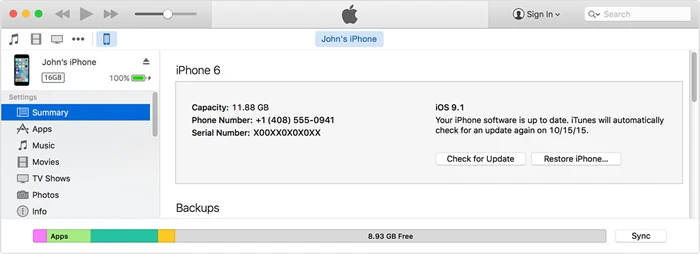 update iphone with itunes