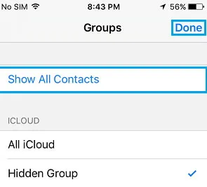 show all contacts iphone