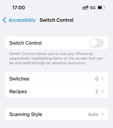 disable switch control