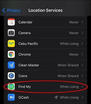 allow apps to use location