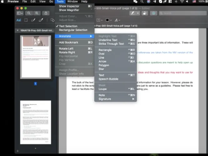 edit pdf with preview on mac