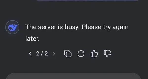 deepseek server busy error