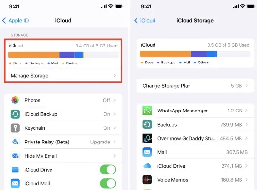 check icloud storage